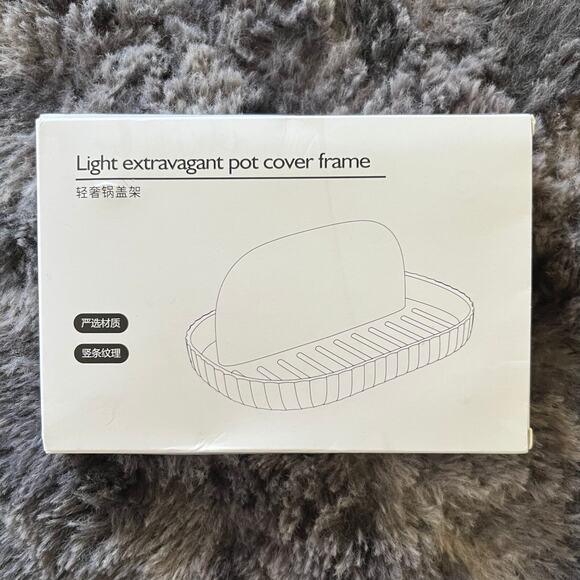 Lid Holder, Spoon, Cooking Ladle, Spatula, Spoon Holder, for Countertop in White - Picture 2 of 12